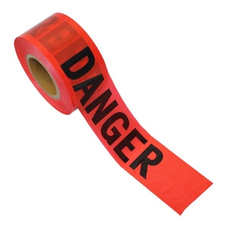The Brush Man Danger Tape, 3in. x 1000FT, 12PK TAPE DANGER1000